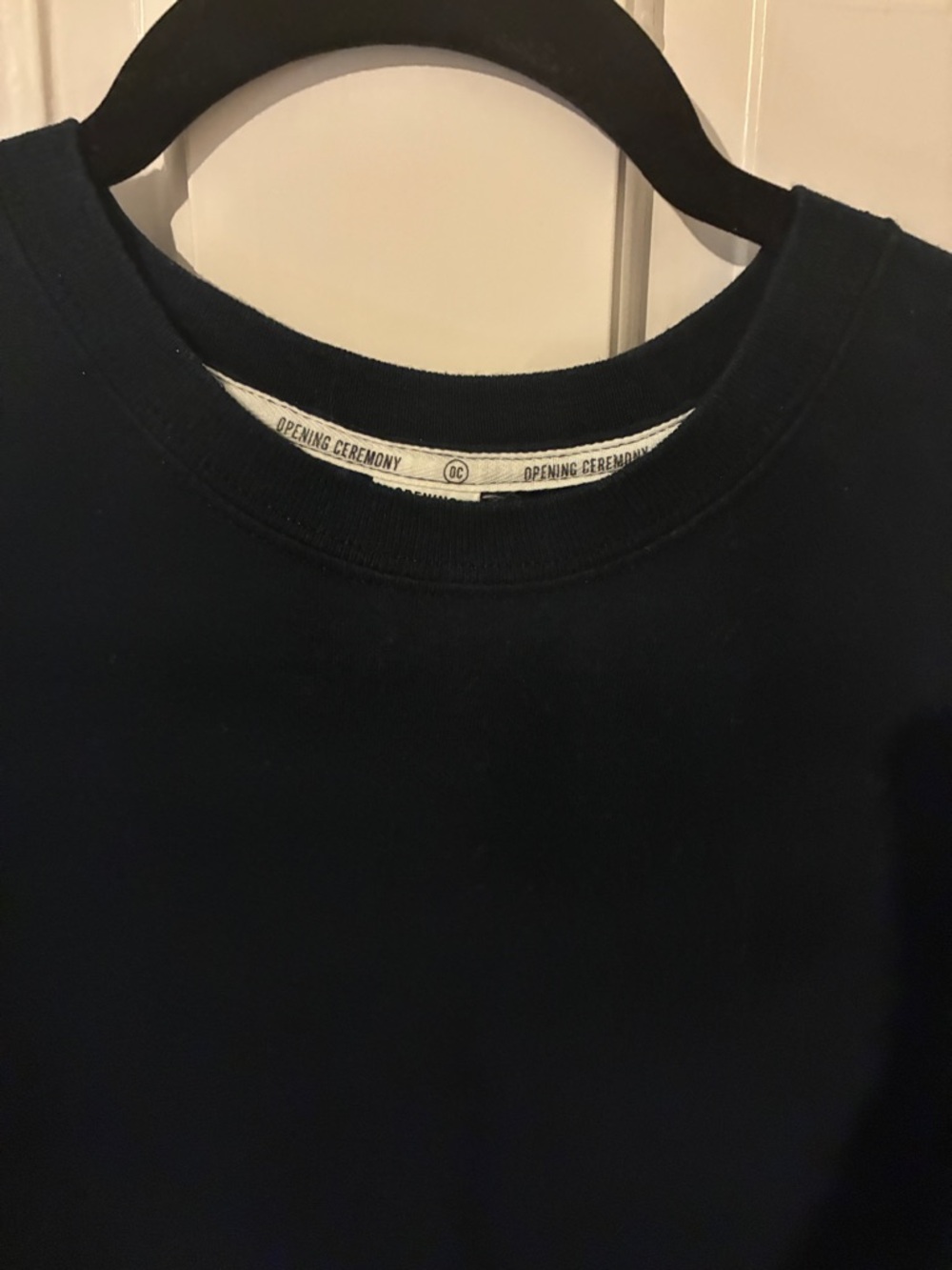 EUC OSTRICH OPENING CEREMONY Feather-Trim Cotton Tee - Picture 3 of 5